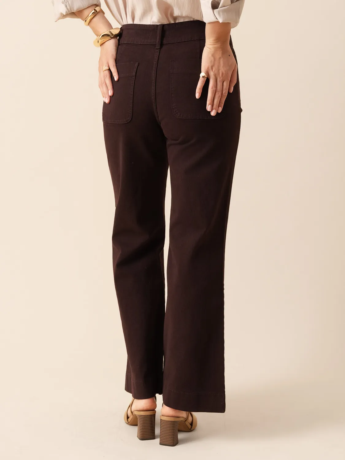 Oraije Elenette jeans flare melanzana