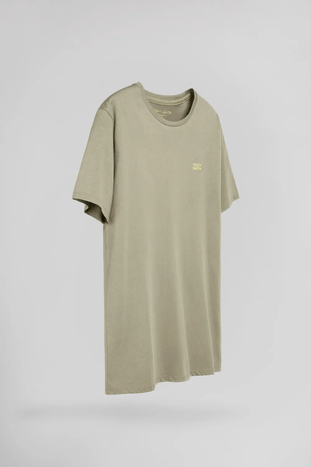 Teddy Smith The Tee 1 t-shirt bleach kaki cotone