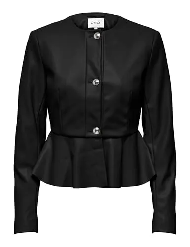 ONLY Onlverona giacca peplum finta pelle S
