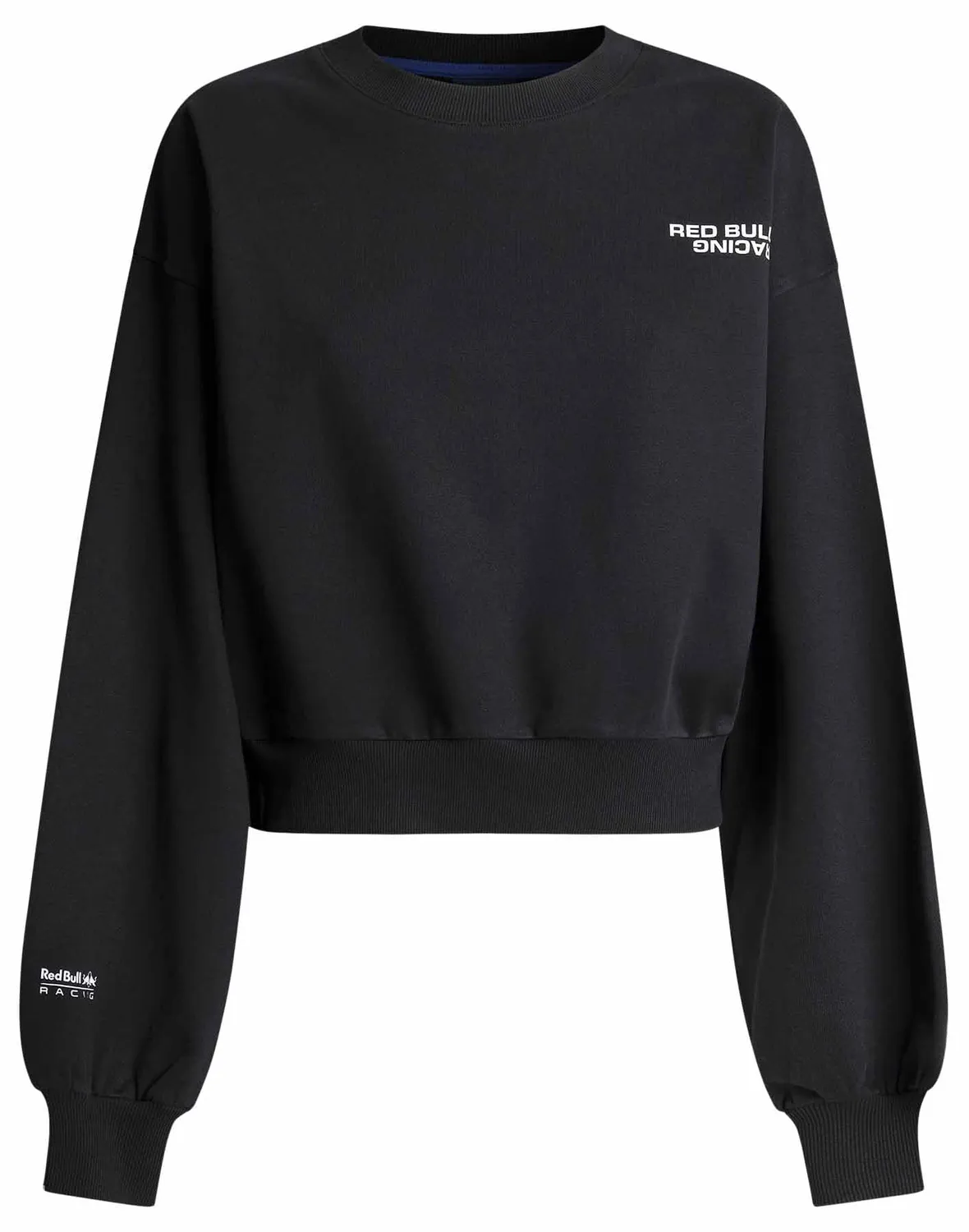 Pepe Jeans Reflect Logo Crew felpa donna nera girocollo