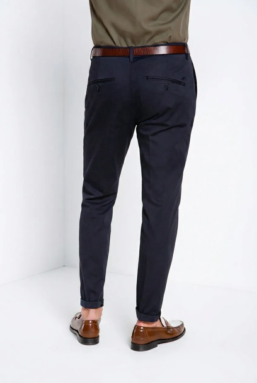 Mason's Osaka pantalone chino uomo carrot blu notte