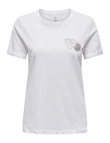 ONLY Onlkita Life Lux Icon top donna stampa manica corta
