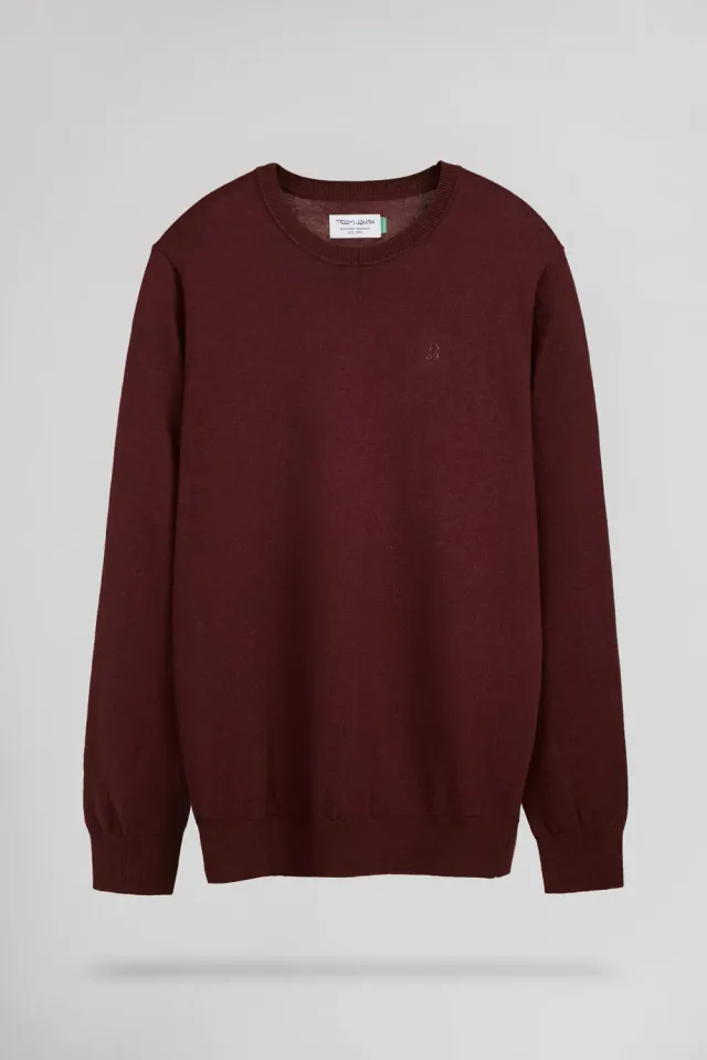Teddy Smith Martino maglione uomo bordeaux slim
