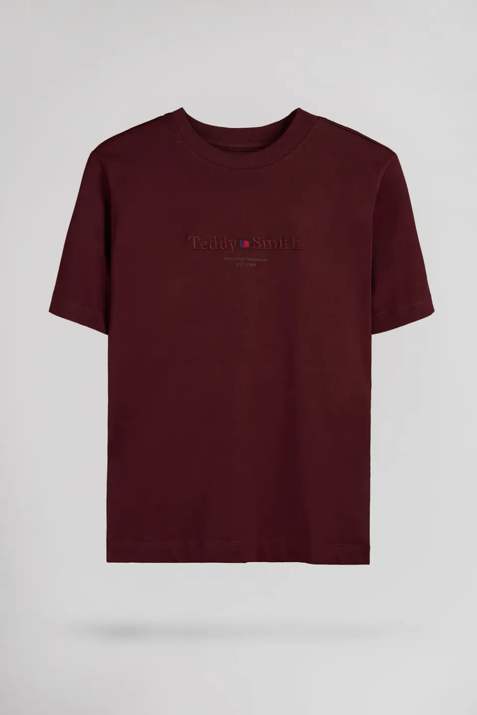 Teddy Smith T-Jim MC JR t-shirt bordeaux ragazzo