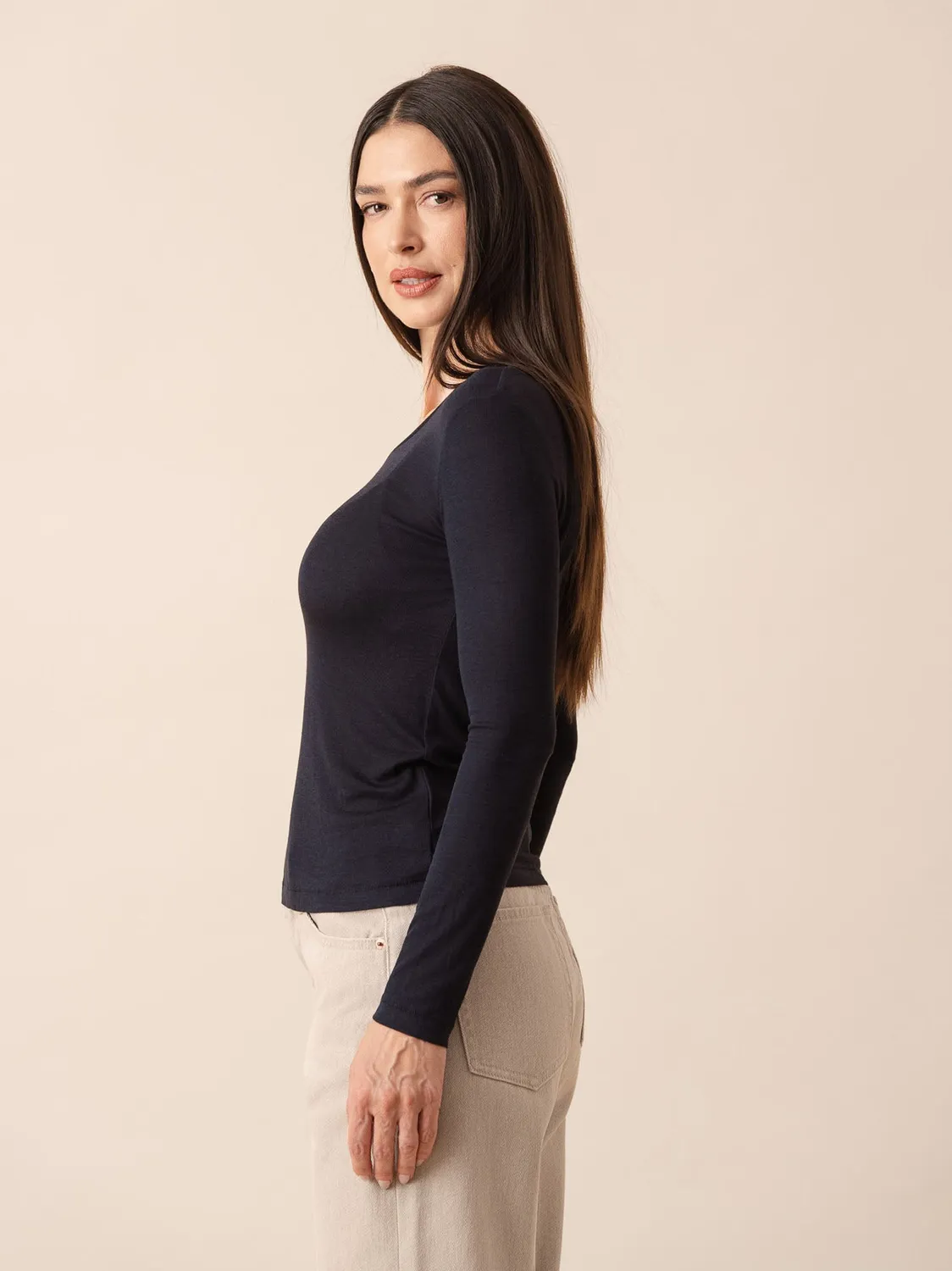 Oraije Coralie t-shirt lyocell blu