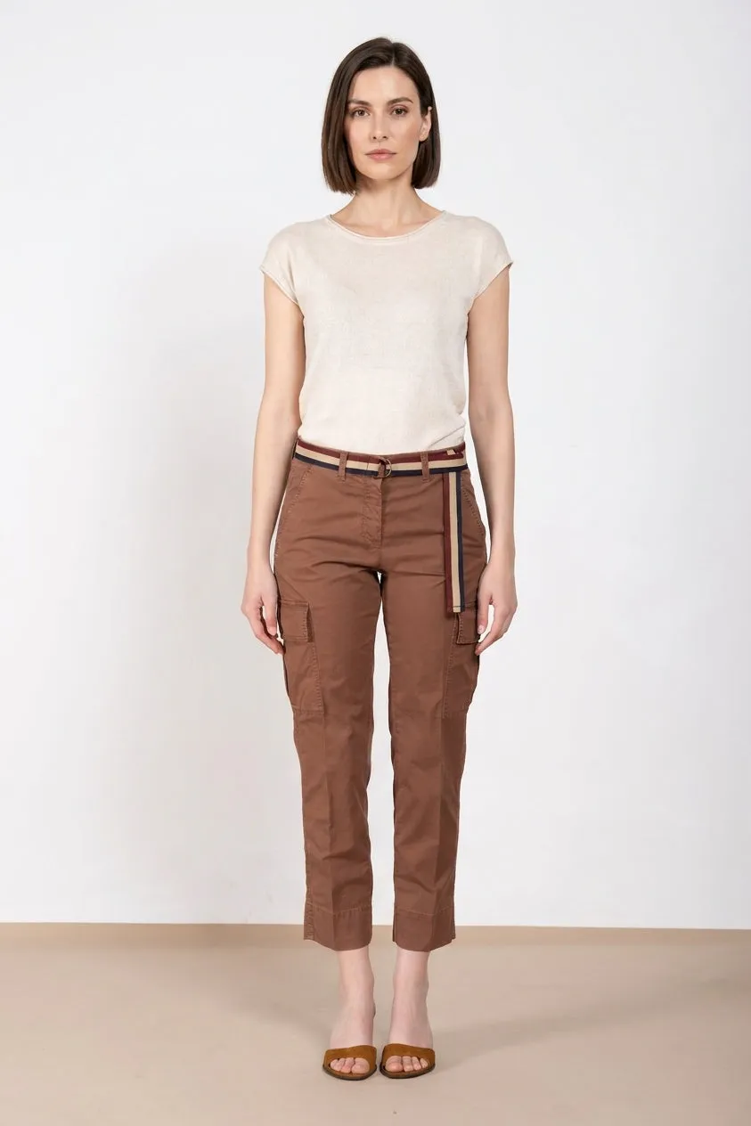 Mason's Marlene Cargo pantalone donna marrone scuro carrot
