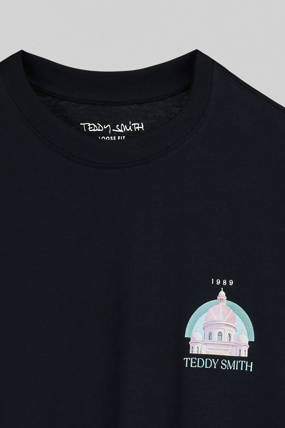 Teddy Smith T-Andrew MC t-shirt ampia dark navy cotone