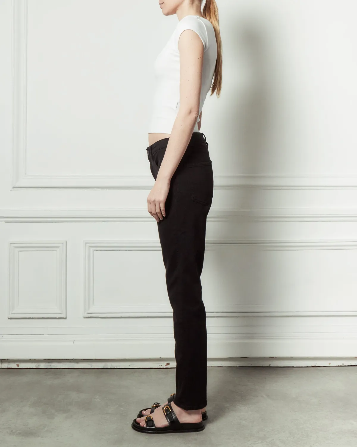 acquaverde Crystal jeans black slim stretch