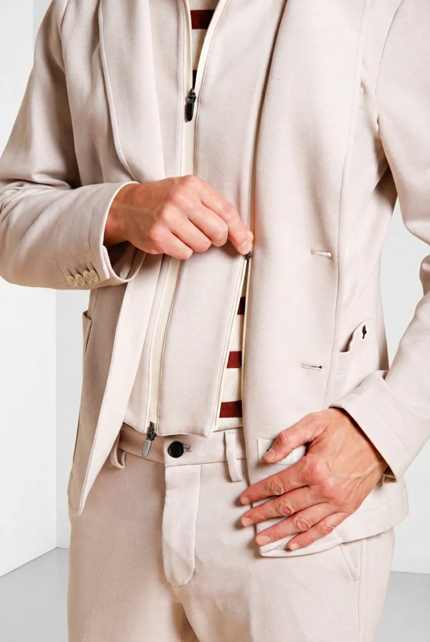 Mason's Da Vinci Golf blazer uomo beige jersey