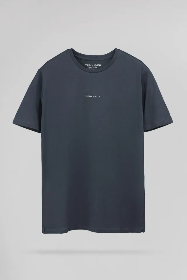 Teddy Smith T-Soy 2 MC T-shirt Uomo Grigio Cotone