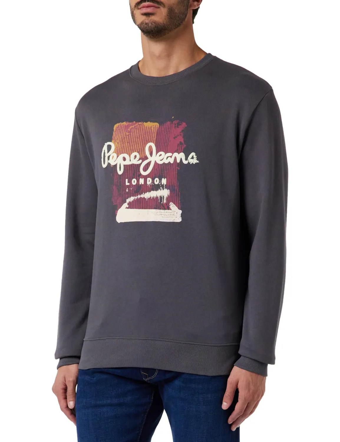 Pepe Jeans Melbourne felpa uomo cappuccio tasca canguro