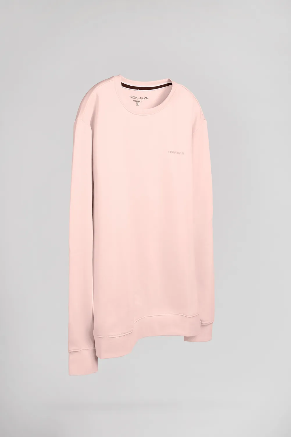 Teddy Smith S-Nark felpa girocollo Rosa Pastel cotone