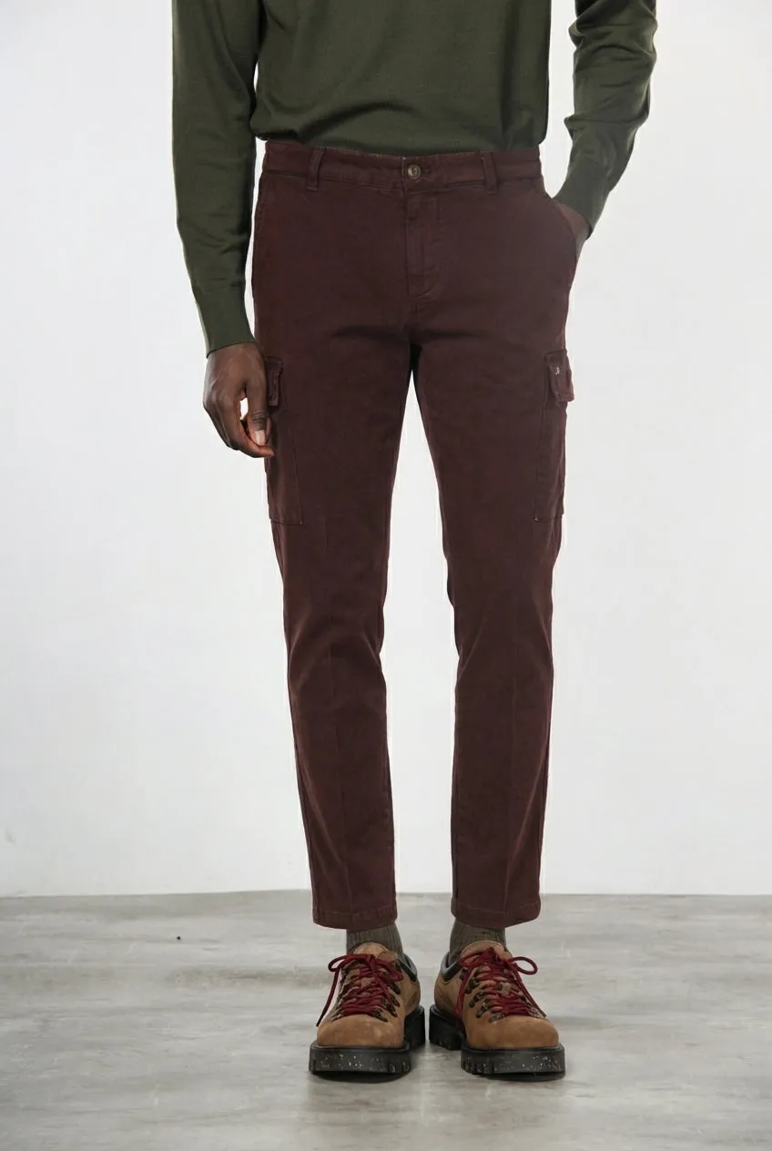 Mason's Chile pantalone cargo vinaccia extra slim