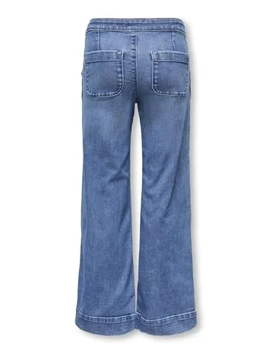 Only Kids Kogmadison Wide Jeans Bambina 164 Vita Alta