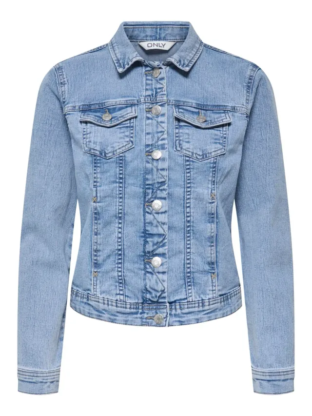 ONLY Onltia giacca denim donna Light Blue Denim