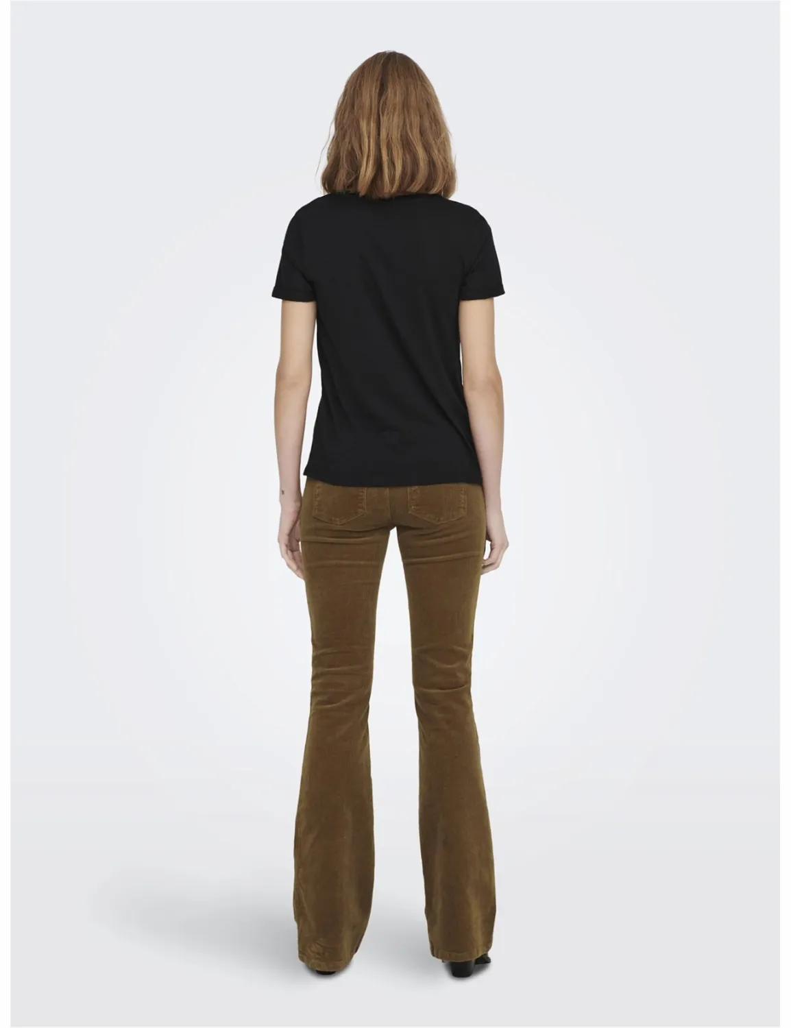 ONLY ONLKITA T-shirt nero cuore glitter oro L