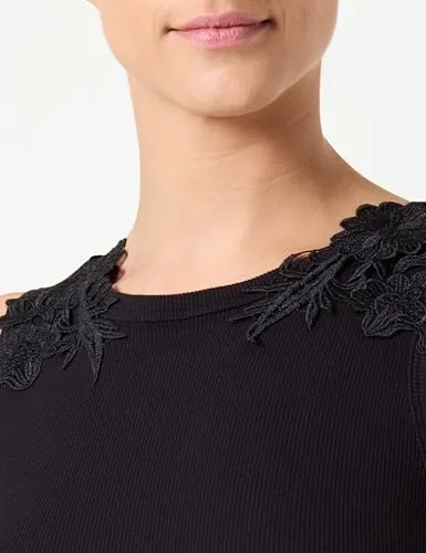 ONLY Onlnilus S/L Mix Top canotta smanicata nera