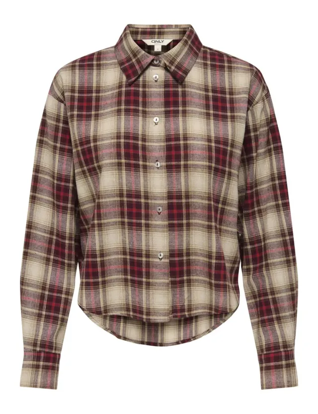 ONLY Onljilda LS Check Shirt Wvn camicia donna