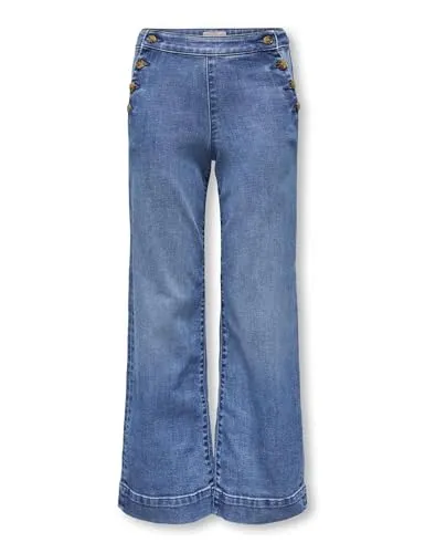 Only Kids Kogmadison Wide Jeans Bambina 164 Vita Alta