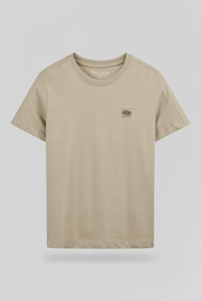 Teddy Smith T-Lionel t-shirt bambino bleach kaki