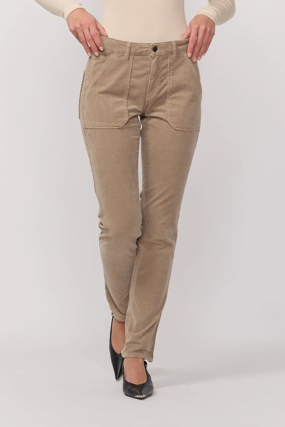 Acquaverde Pierce pantaloni Argile in velluto