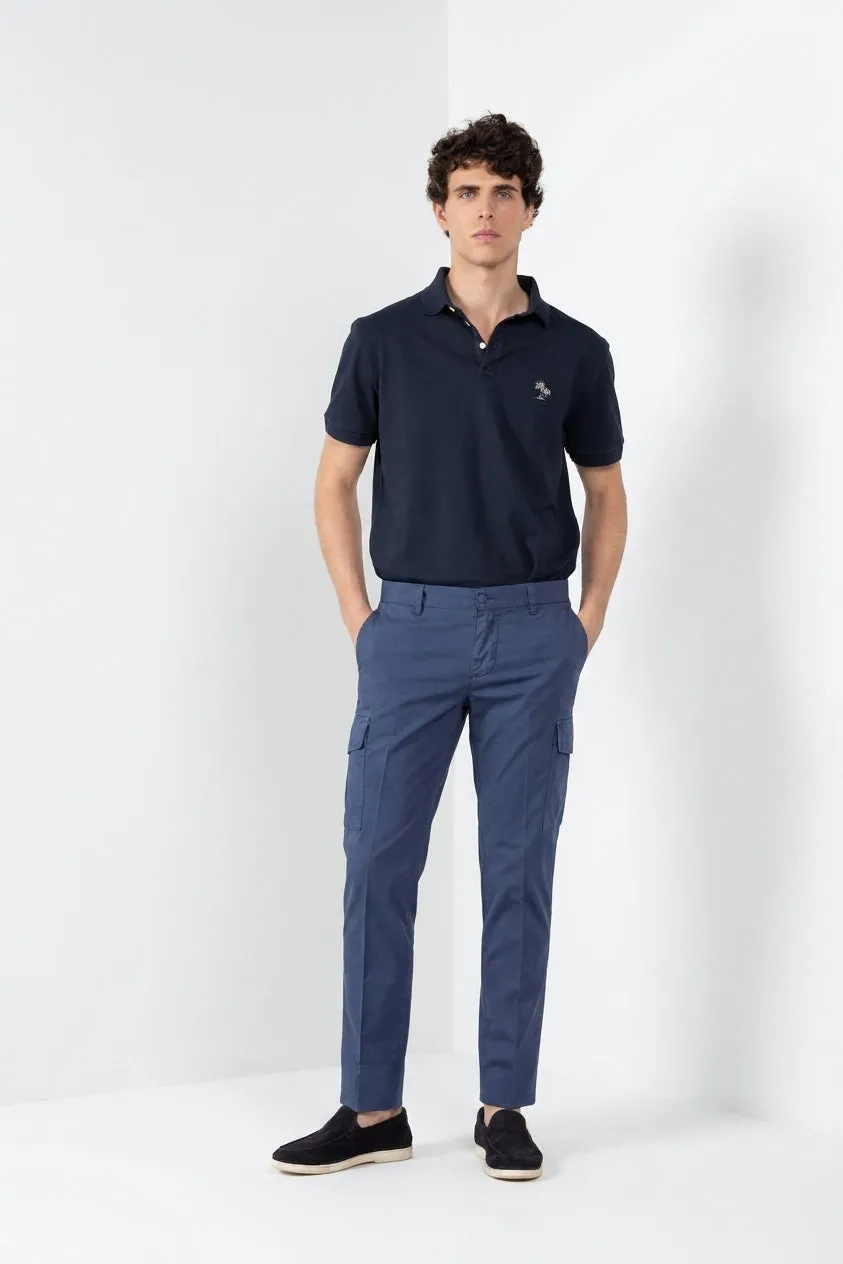Mason's Leopardi Polo Uomo Blu Navy Piquet Cotone
