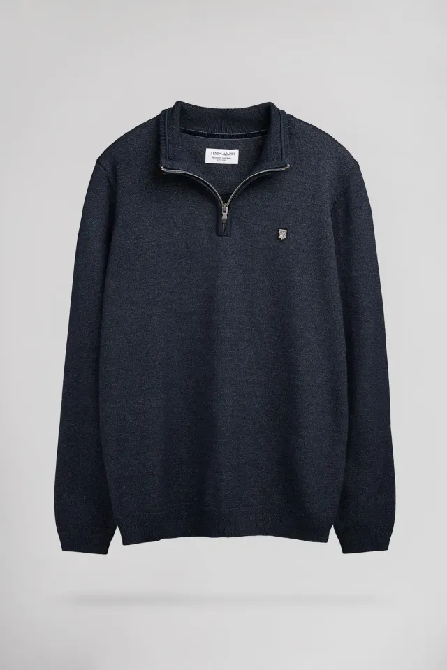 Teddy Smith P-Marty 2 pull uomo navy collo zip