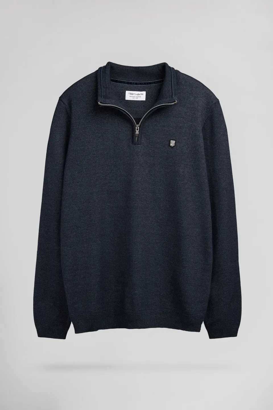 Teddy Smith P-Marty 2 pull uomo navy collo zip