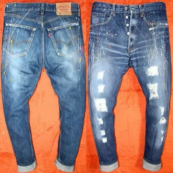 Never Say Never Levi's Jeans Destroyed Vernice