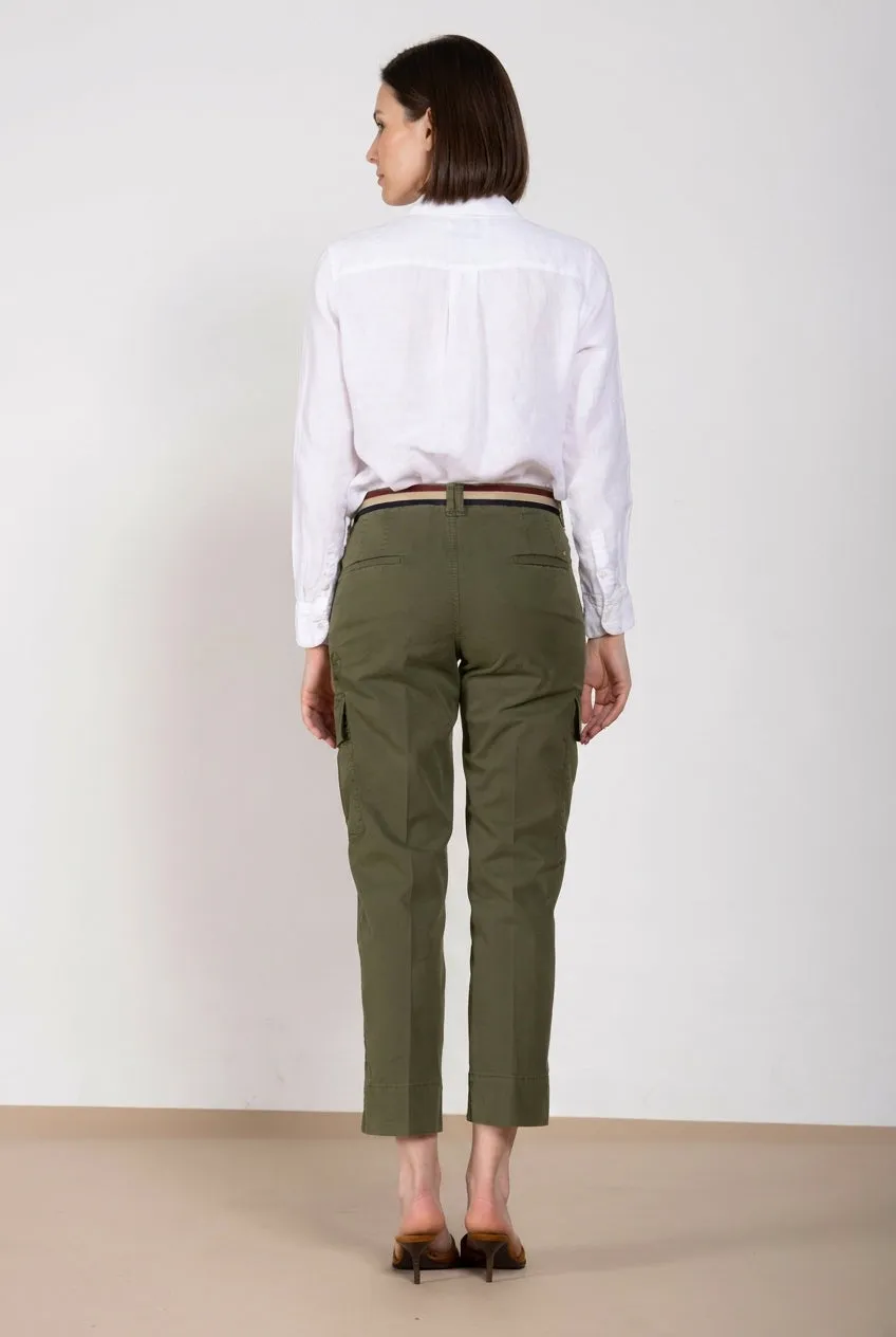Mason's Marlene Cargo pantalone verde bosco carrot fit
