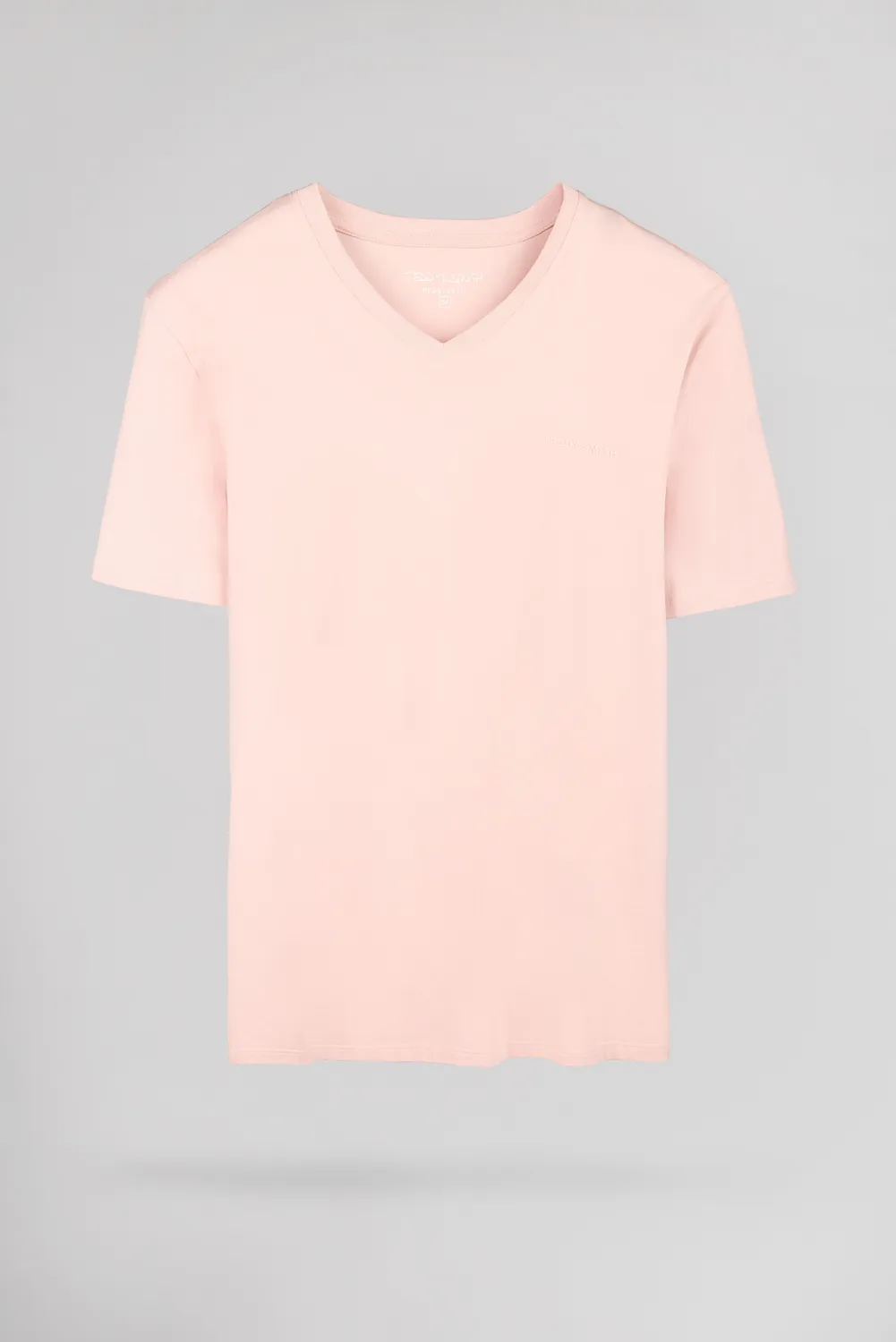 Teddy Smith Tawax 2 MC t-shirt scollo V rosa uomo