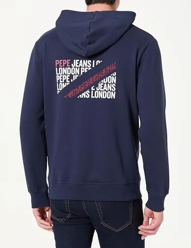 Pepe Jeans Flag Hoodie felpa uomo L grigia regular fit