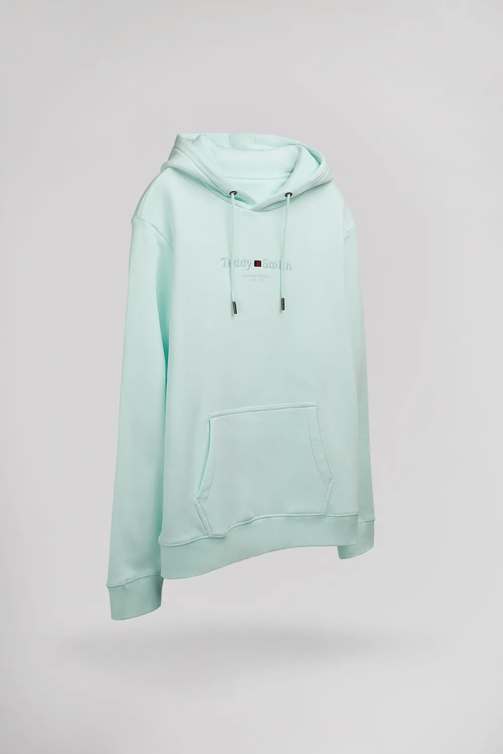 Teddy Smith S-Jim Hoody Felpa Cappuccio Uomo Menthol Classica