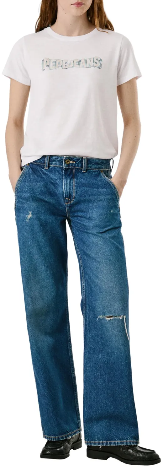 Pepe Jeans Berena t-shirt donna girocollo con logo
