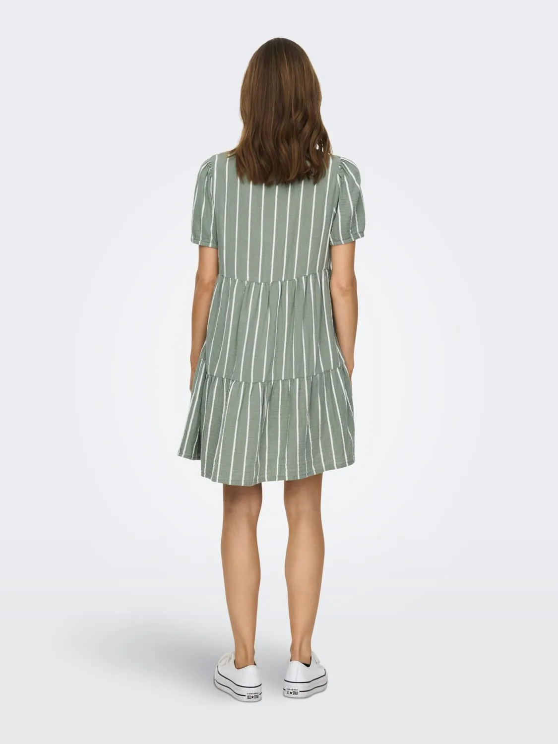 Only Onlnora Loose abito donna S scollo V fantasia oceano