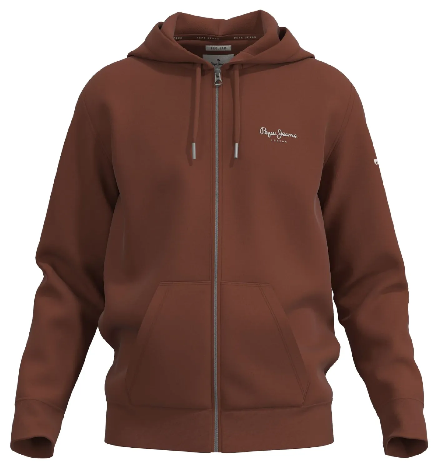 Pepe Jeans Edward felpa tuta uomo grigia zip cappuccio
