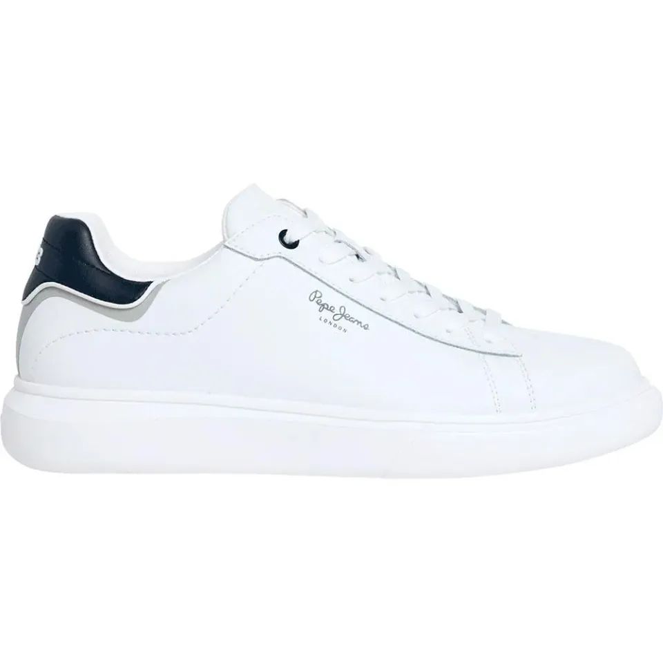 Pepe Jeans Eaton One Sneakers Uomo Pelle Bianche 44 EU