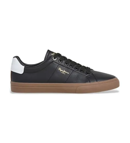 Pepe Jeans Kenton Base M Sneakers Uomo Nero Basse Vulcanizzate