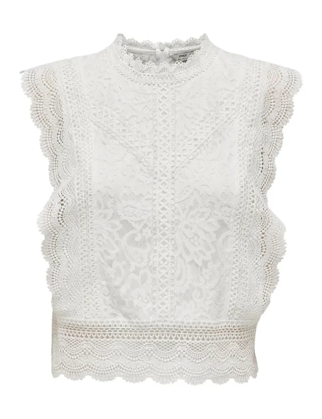 ONLY Onkaro top pizzo senza maniche taglia M
