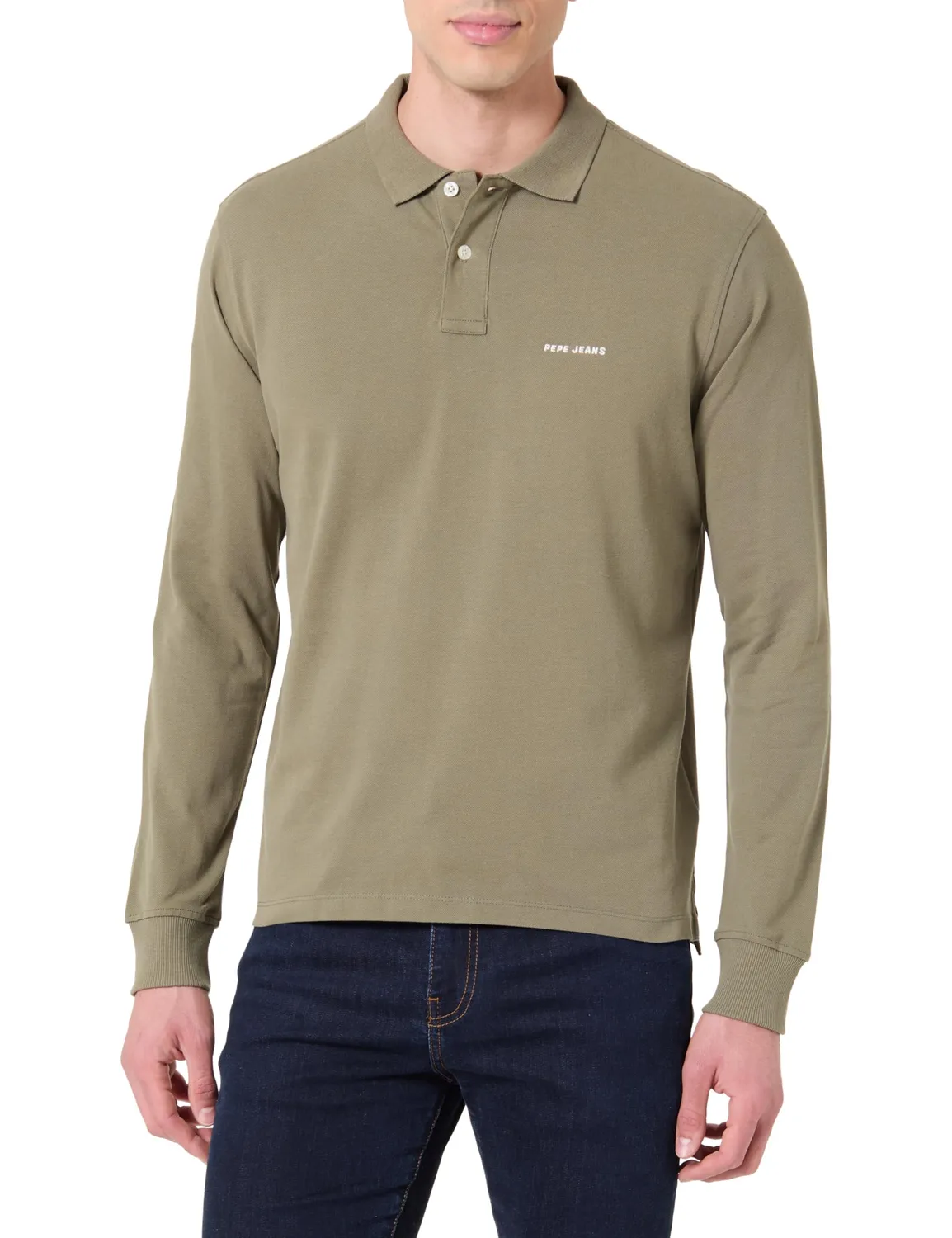 Pepe Jeans Basic polo uomo manica lunga piquet blu navy