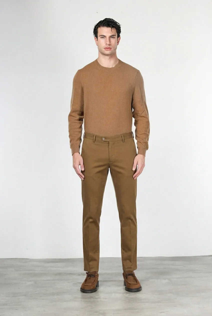 Mason's Torino Flex Pantalone Chino Uomo Noce Slim Fit