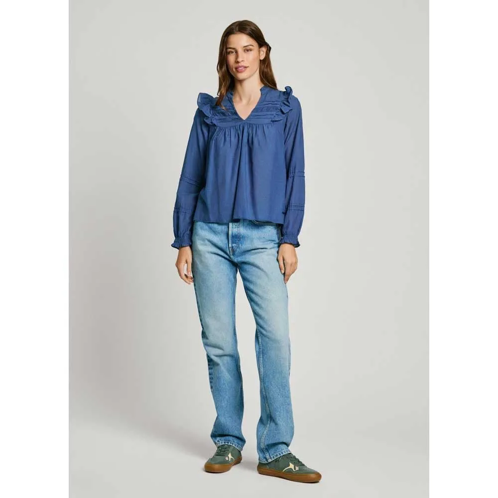 Pepe Jeans Lorely Camicia Donna Fluida con Volant