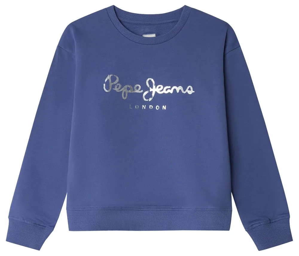 Pepe Jeans Annie Felpa Bambina 8 Anni Blu Girocollo