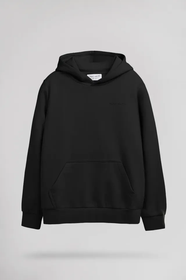 Teddy Smith S-Nark Hoody JR felpa cappuccio nera ragazzo