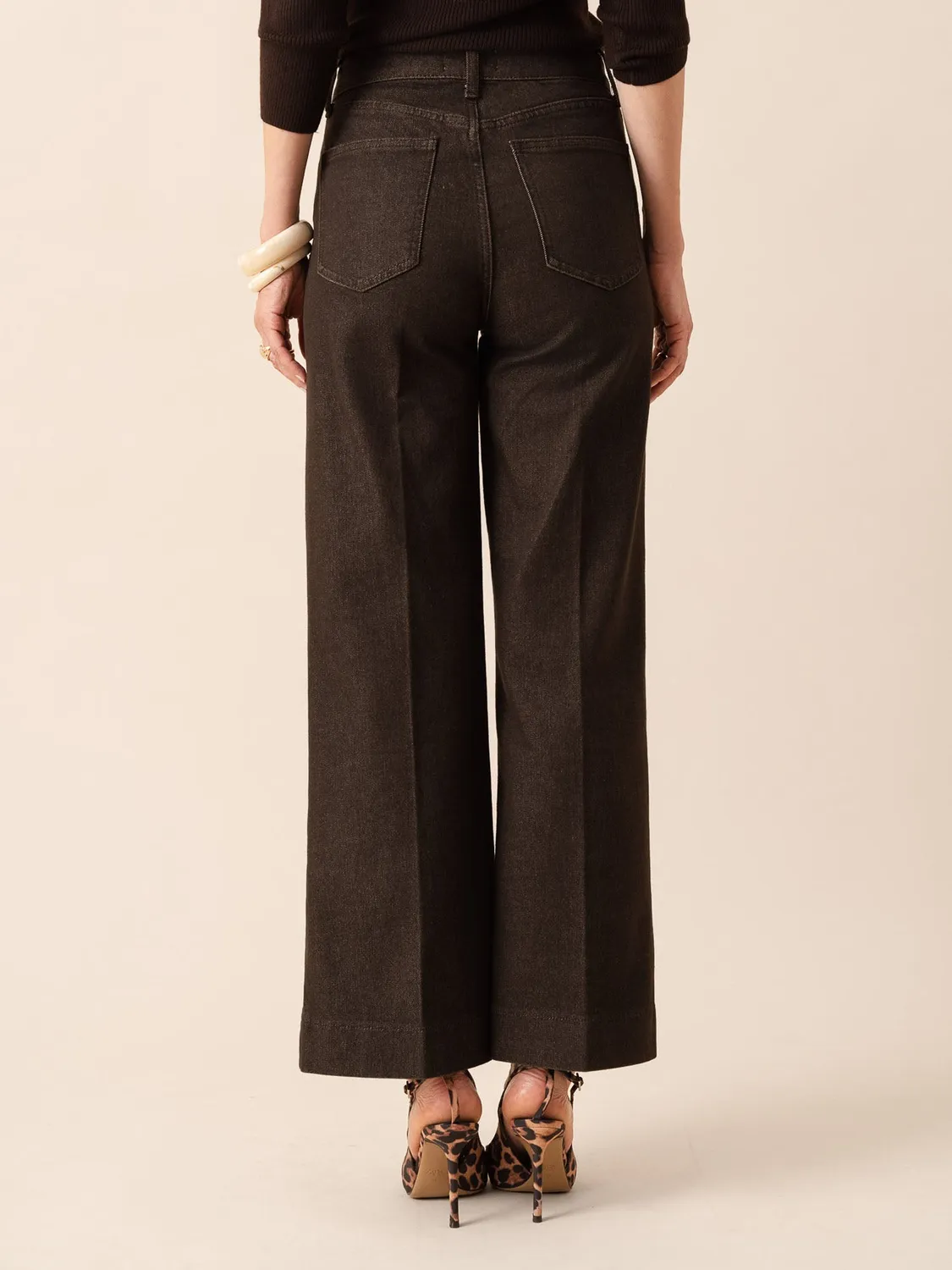 Oraije Vienna jeans wide brut cioccolato