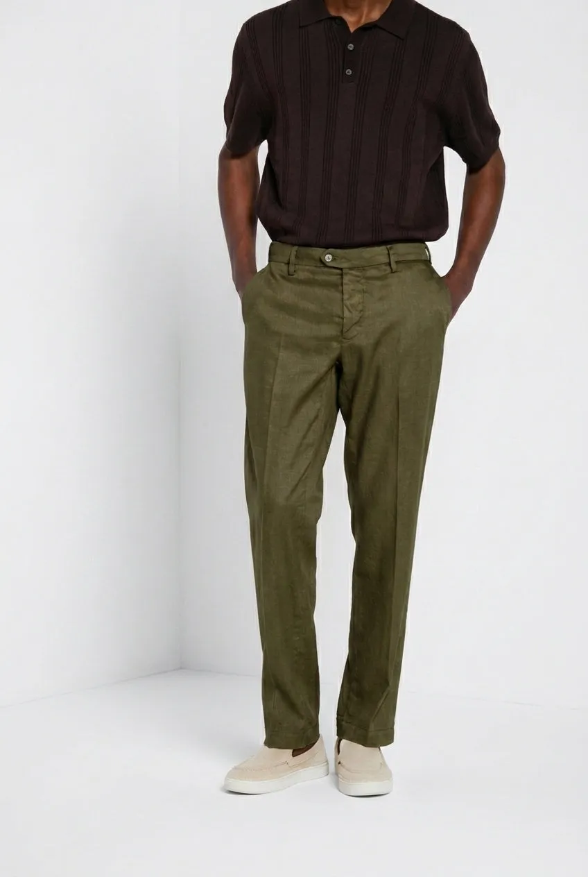 Mason’s New York Icon Flex chino lino verde bosco