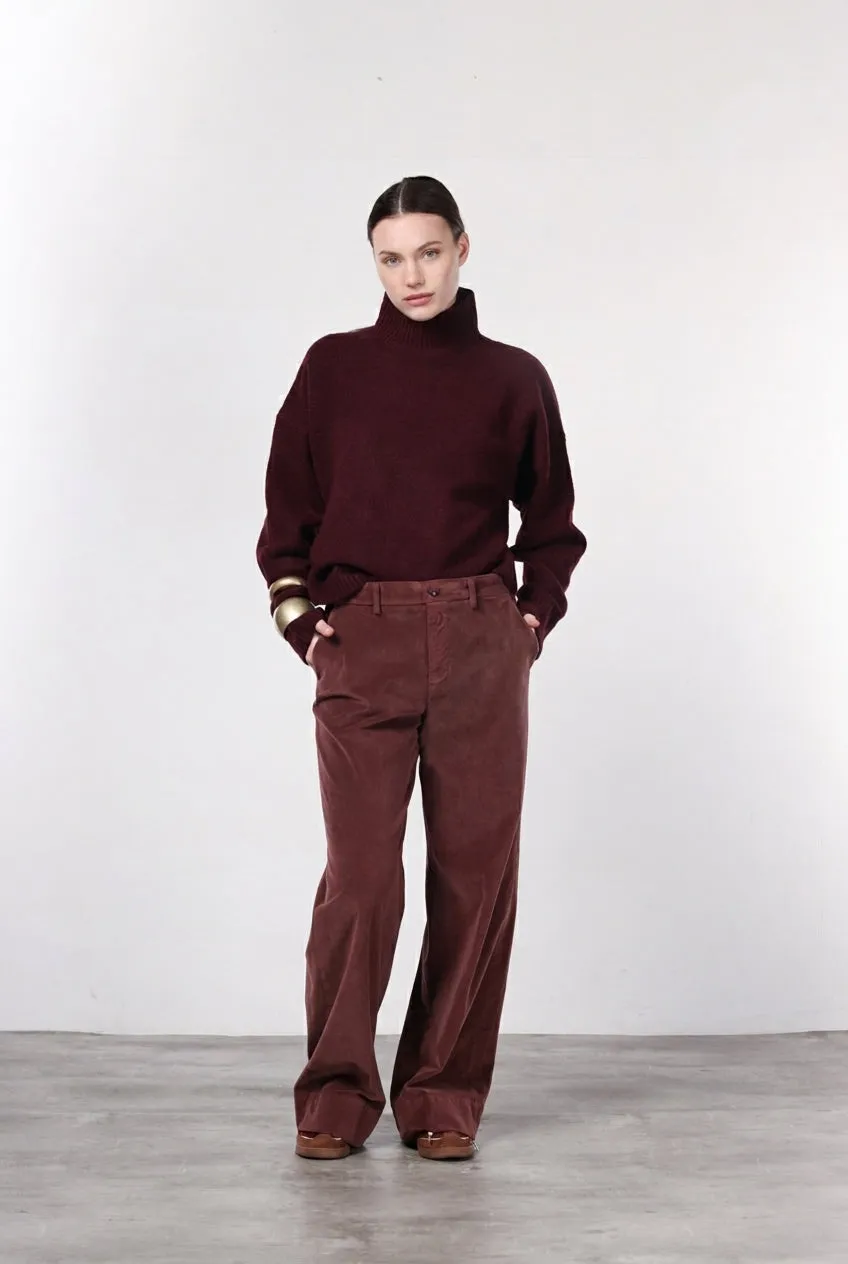Mason's New York Studio chino donna velluto bordeaux