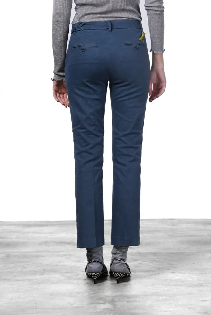 Mason's New York Trumpet Pantaloni Chino Blu Royal Gabardina