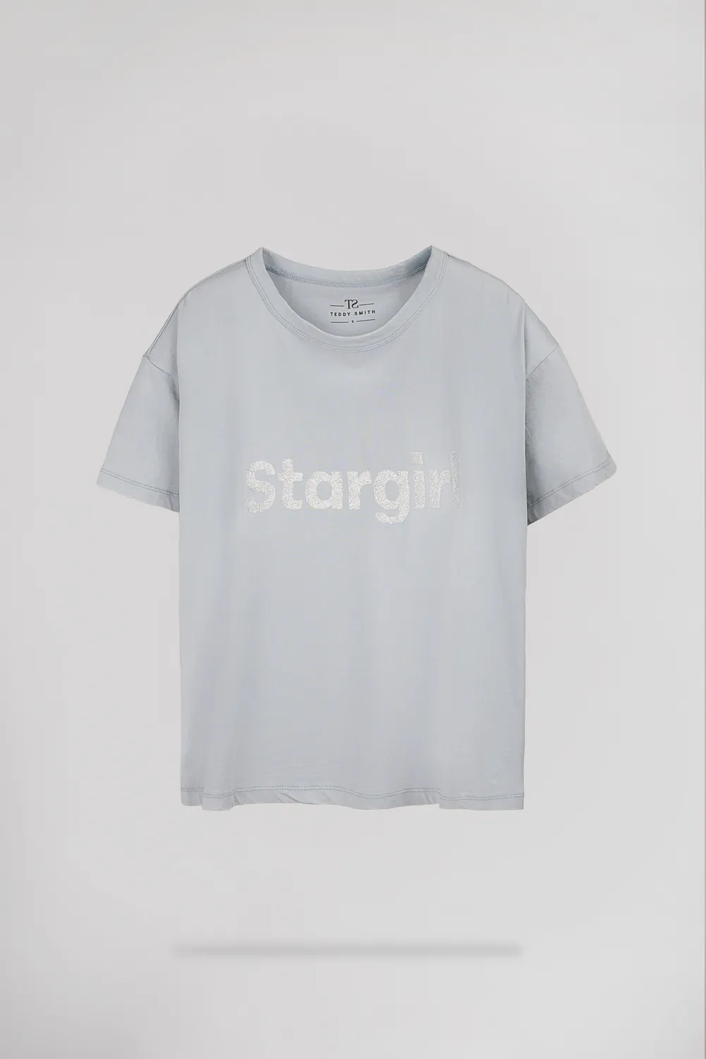 Teddy Smith T-Silver MC t-shirt oversize grigio luna