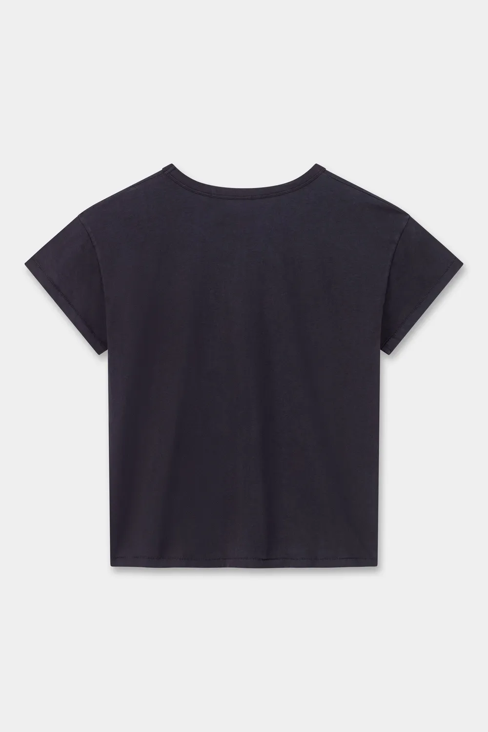 Acquaverde T-shirt Lunga Effetto Usato Nera Cotone